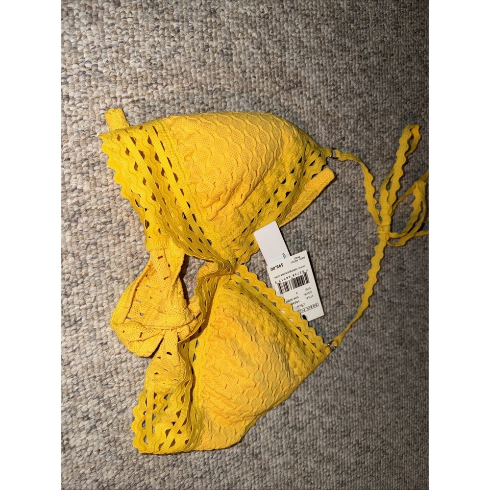 Robin Piccone Women's Chira Triangle Halter Bikini Swim Top S Sunglow